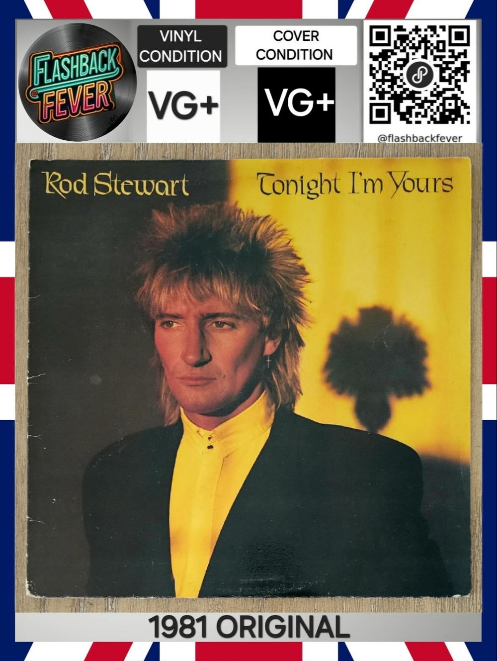 ROD STEWART•Tonight I'm Yours•1981 Canada (#XBS 3602) Precision Pressing